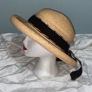 EUC Nautical elegant Callanan Raffia Straw Sun Hat